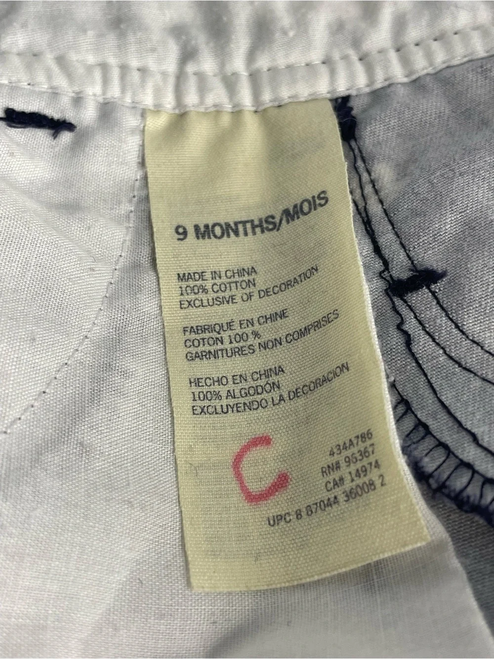 OshKosh B'gosh Navy Overalls with White Heart Print 9M